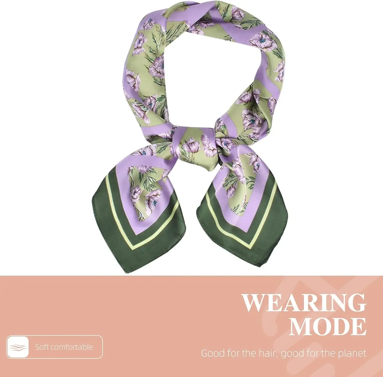 27.5 بوصة وشاح الرأس الحريري للنساء وشاح الشعر الساتان الحرير التفاف الرقبة أوشحة مربعة الشعور وشاح بوهو أغطية الرأس