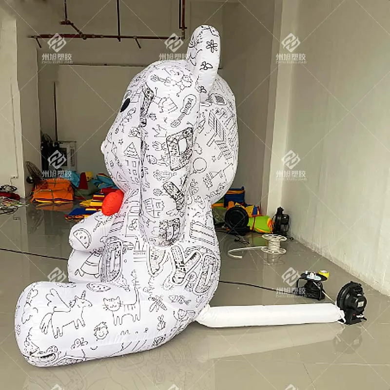 Inflatable Rabbits,Black and White Graffiti Rabbits,Festive Event Decorations