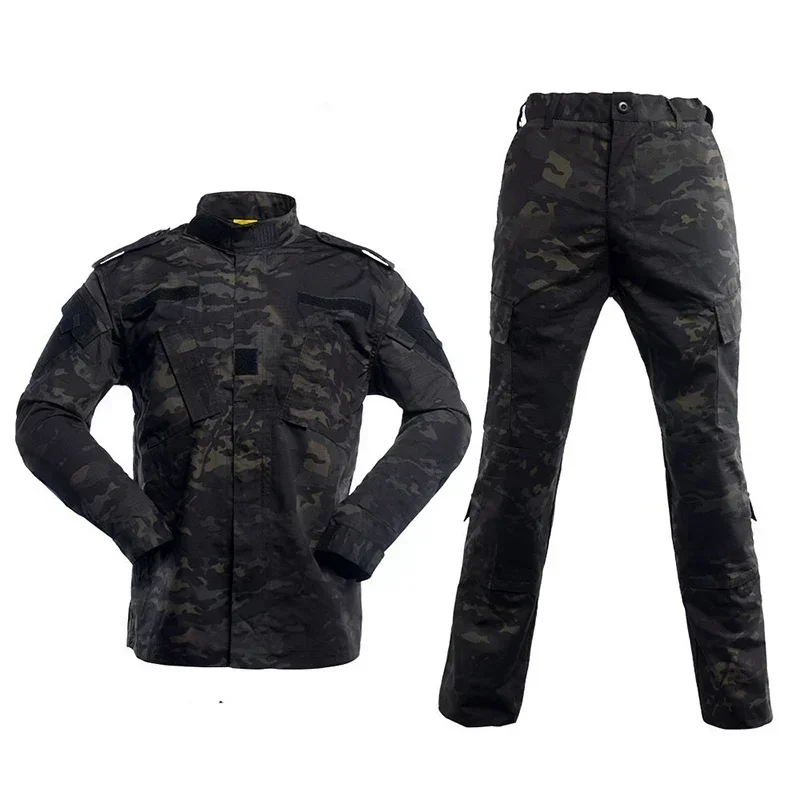 

Tactical Camouflage Uniform Hunting Hiking Suit outdoor Wargame Paintball Clothing Set Jacket Pants