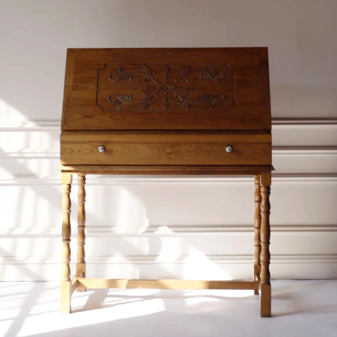 French solid wood dresser, dressing bench, small apartment, home desk and chair, combination bedroom display cabinet, storage ca