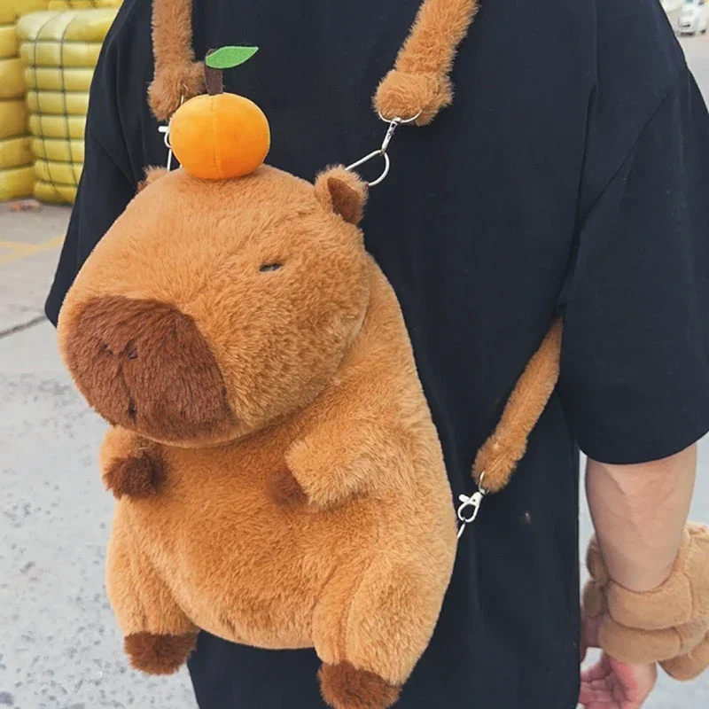 

Capybara Plush Backpack Kawaii Fashion Plushie Doll Fur Bag Children's Bag Shoulder Bag Mini Knapsack Bags Gifts For Girlfriend