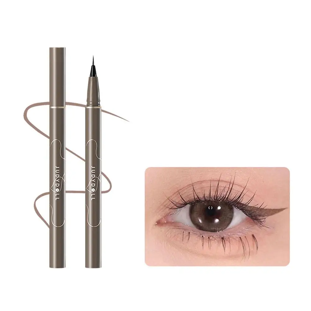 Judydol Flüssiger Eyeliner, 0,014 mm, ultrafein, langlebig, kein Verschmieren, unterer Wimpern-Sommersprossenstift, geeignet für Anfänger, 4 g, Schwarz L4L2