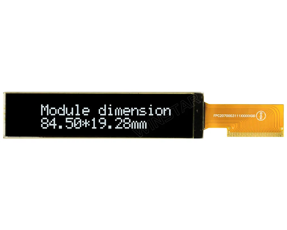 Winstar 6800 8080 SPI I2C SSD1311 WEO002002A 5V 2002 أصفر أبيض 202 LCD 20x2 عرض شخصية COG OLED