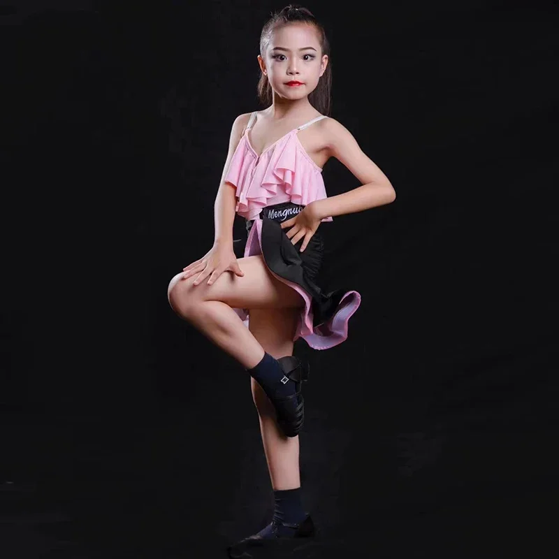 Latin dance dress girls training Latin dress children dance practice dress spring summer