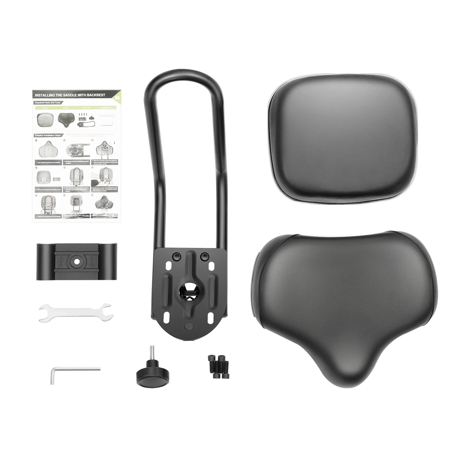 

Очень широкое велосипедное сиденье со спинкой и удобным эргономичным дизайном для мужчин и женщин — кожаная подушка для седла с регулируемой высотой