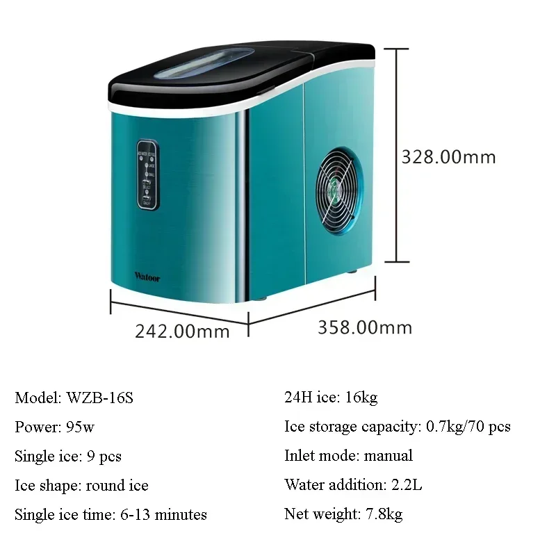 2019Ice Maker Small Type Ice Cube Maker Fully Automatic Ice Making Machine