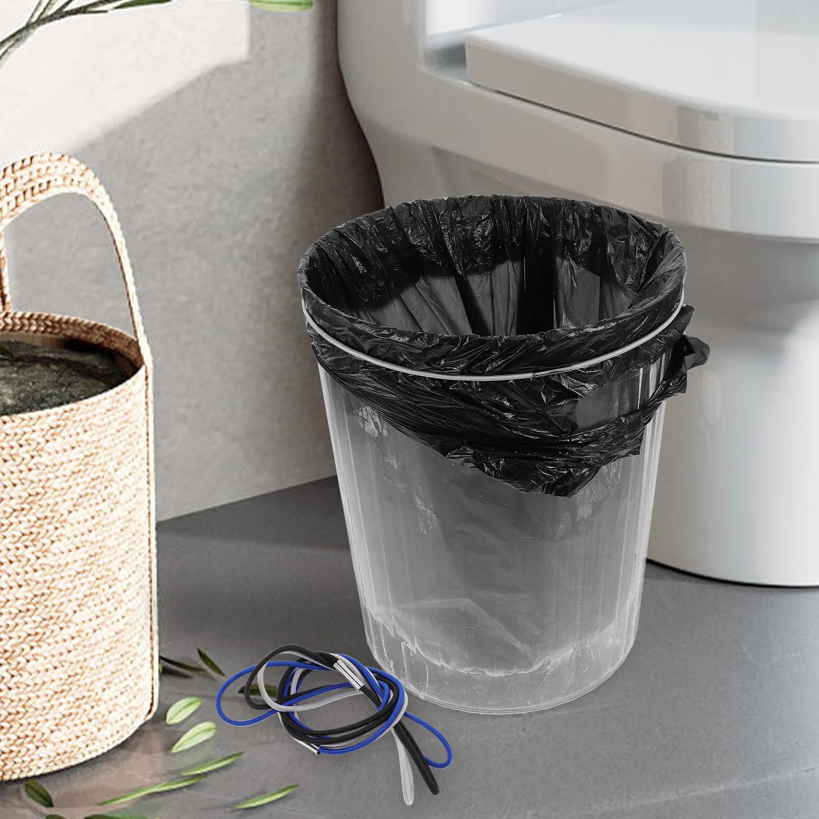 Trash Can Bands 3 Pack Stretchy Rubber Garbage Bag Holders Heavy Duty Waste Bin Liner Fastening Straps