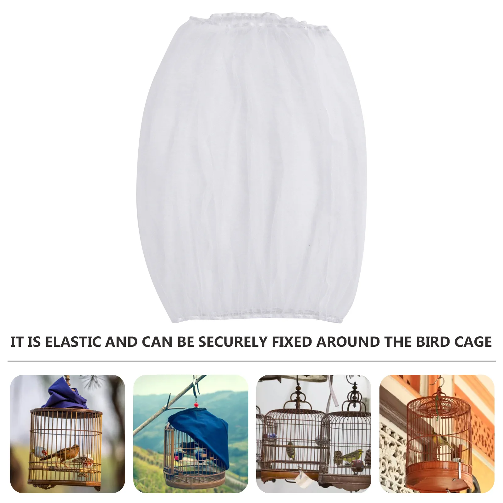 

1Pcs Birds Cage Cover Breathable Mesh Dust Protector Premium Cloth Material Fits Most Cages Secure Fit No Mess Easy Clean Pet