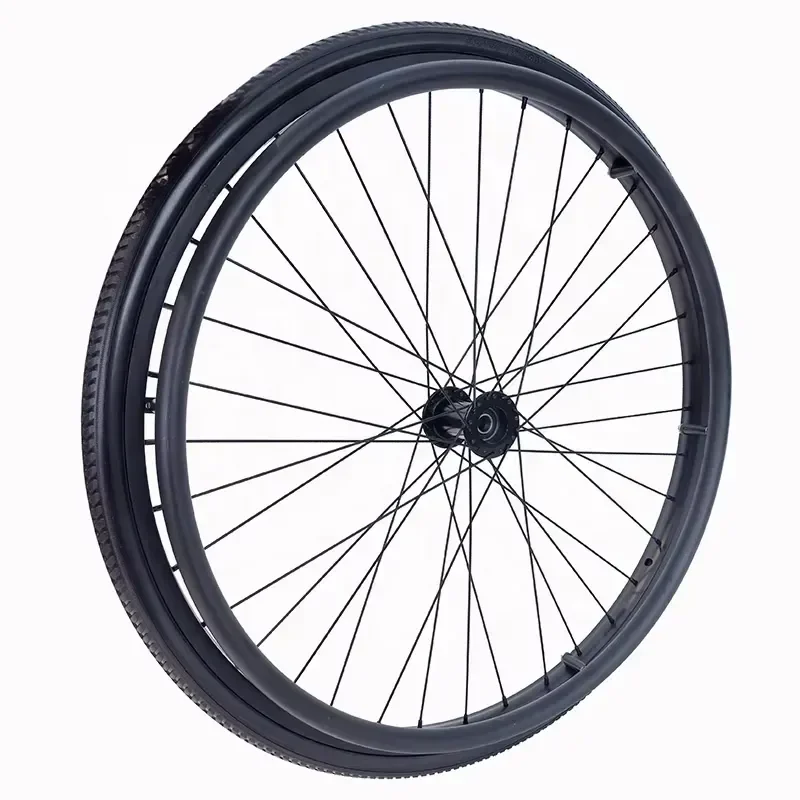 24X1 3/8 inch wheelchair rear wheel accessories solid tires without inflation Quick installation Factory customization