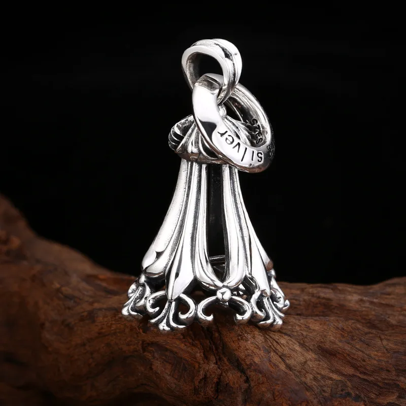 S925 Sterling Silver Charms Pendants for Women Men Women Retro Iris tectorum-maxim Bell Fashion Jewelry Wholesale