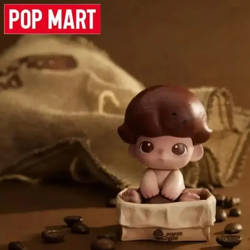 

POP MART Dimoo Little Coffee Bean Blind Box Toy for Girls, Mystery Anime Figure, 9cm Soft Vinyl Collectible Doll festival Gift