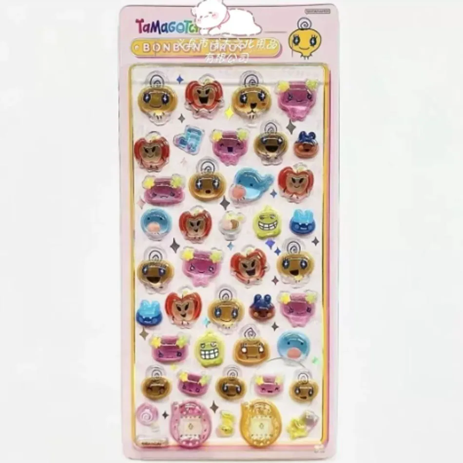 Naklejki Tamagotchi z kreskówek DIY do scrapbookingu, naklejki na laptopa, naklejki Bonbon Drop Seal, upominki na przyjęcia, prezenty ボンボン ドロップシール