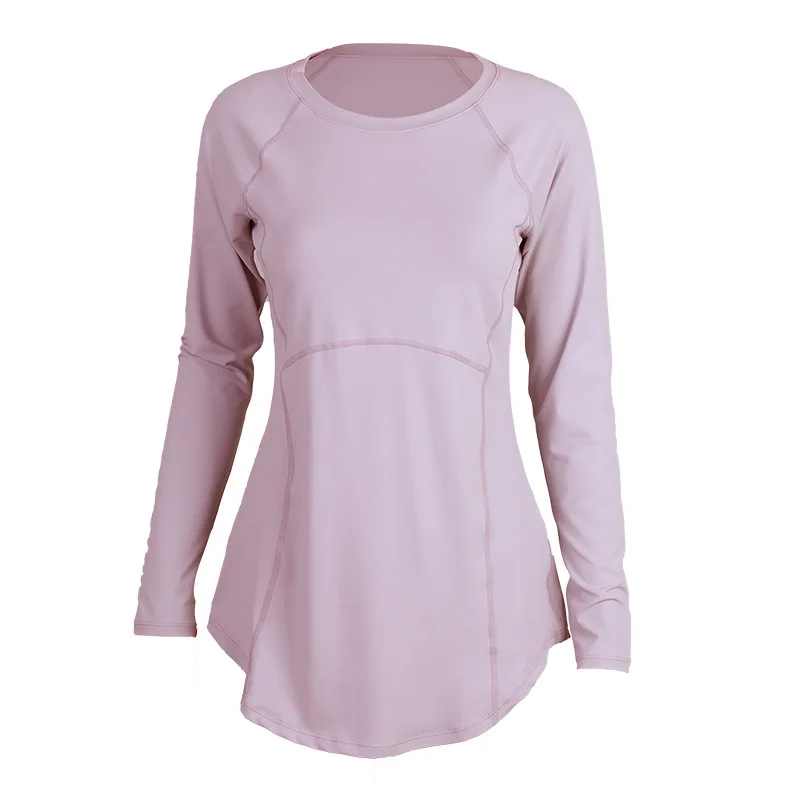 Hip Cover Long Sleeve Yoga Clothes Women 2025 Sportswear Gym Running Yoga Shirts Sports Tops Fitness T-shirt Gym Workout Blouses