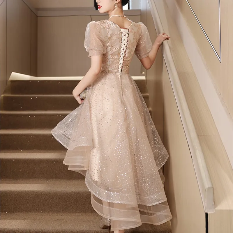 نخب فستان الموضة الأحمر الأنيق الجديد