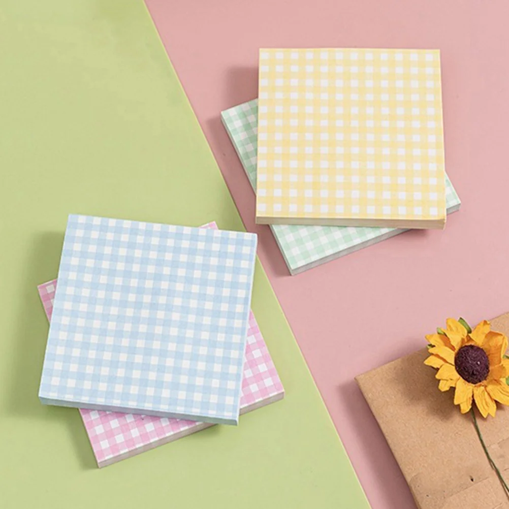16 Books Convenient Grid Sticky Memo Pads Reusable Adhesive Notepads Office School Task Organizer Memo Pad Note Paper