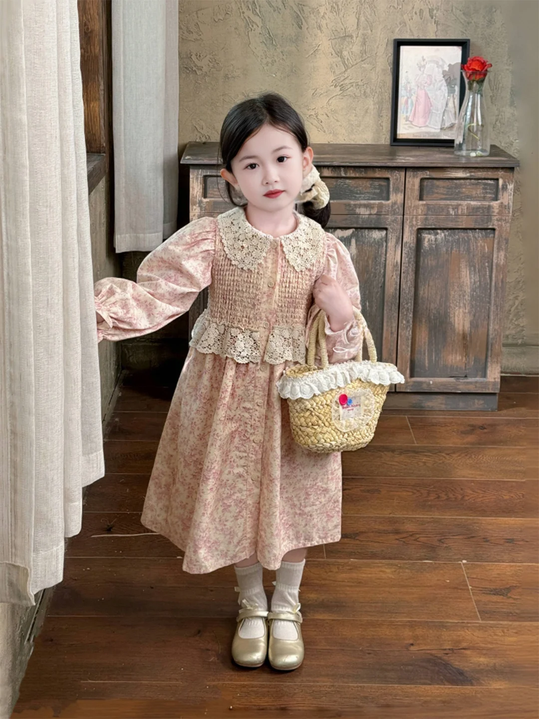 vestido-de-princesa-de-encaje-para-ninas-ropa-de-otono-falda-floral-cuello-de-muneca-ropa-infantil-estilo-frances