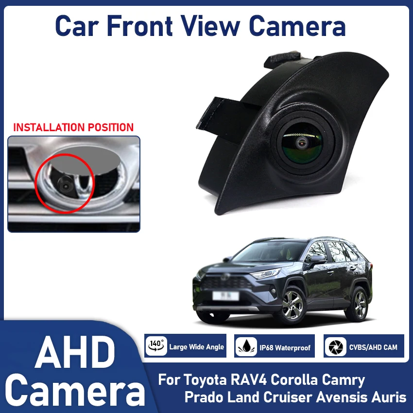 AHD Front View Logo Camera Waterproof Car Front Grille Camera For Toyota RAV4 Corolla Camry Prado Land Cruiser Avensis Auris