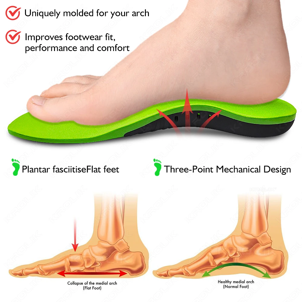 Orthopedic Shoes Sole Insoles For Feet Arch Plantar Fasciitis Pads X/O Type Legs Correction Flat Foot Arch Support Sports Insert