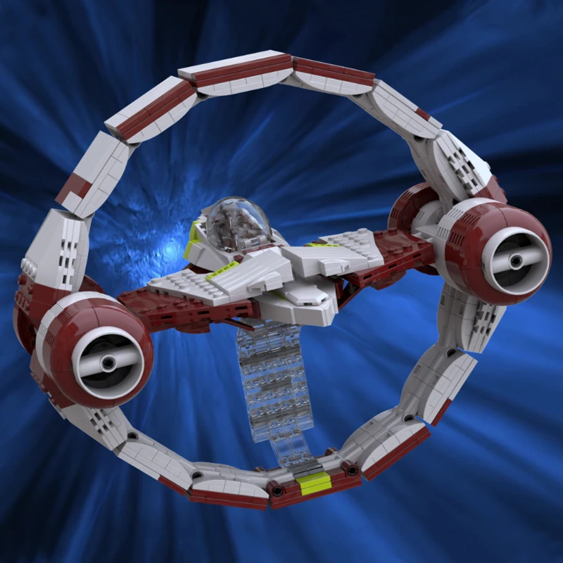 

795PCS star battle Movie MOC Obi-Wan Delta-7 Space fighter with Hyperdrive Ring model DIY creative ideas Toy AssemblyPuzzle Gift