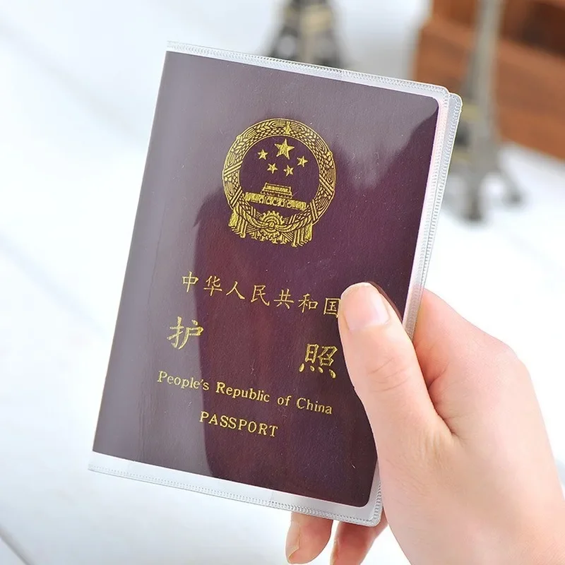 1PCS Travel Dirt Protection Passport Cover Wallet Purse PVC Transparent Women ID Business Credit Card Passport Holder Bag Pouch