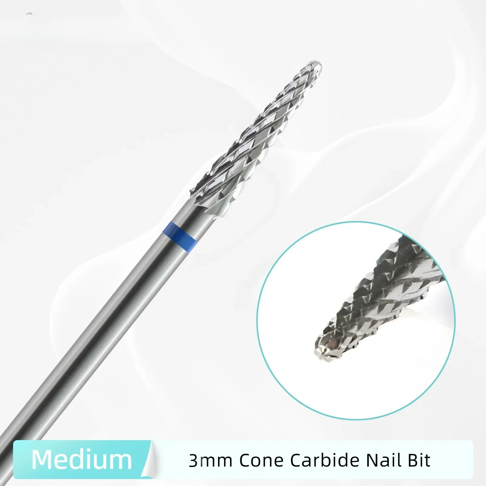 

Cone Cuticle Nail Drill Bits, Safety Conical Carbide Nail Bit, Electric Gel Polish Removal Manicure Drills Accessories
