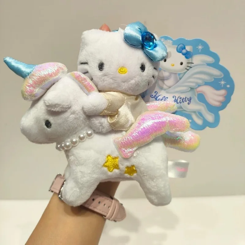 Nova coroa real kitty gato unicórnio cisne boneca de pelúcia pingente kawaii sonhador sanrio feminino unicórnio dos desenhos animados boneca chaveiros presente