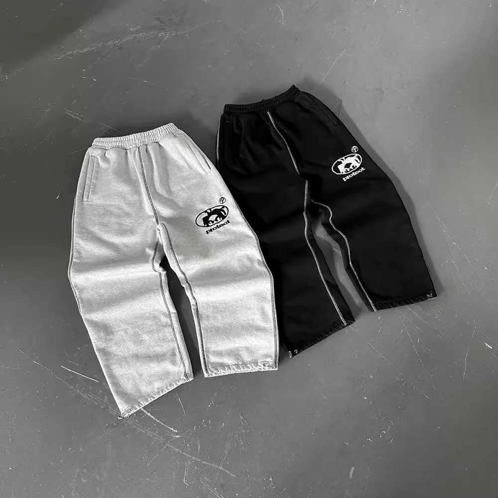 Men/Women Personalized Y2K Straight Pants 2024 American Retro Sports Pants Hip Hop Letter Printed Sports Pants Loose Harem pant