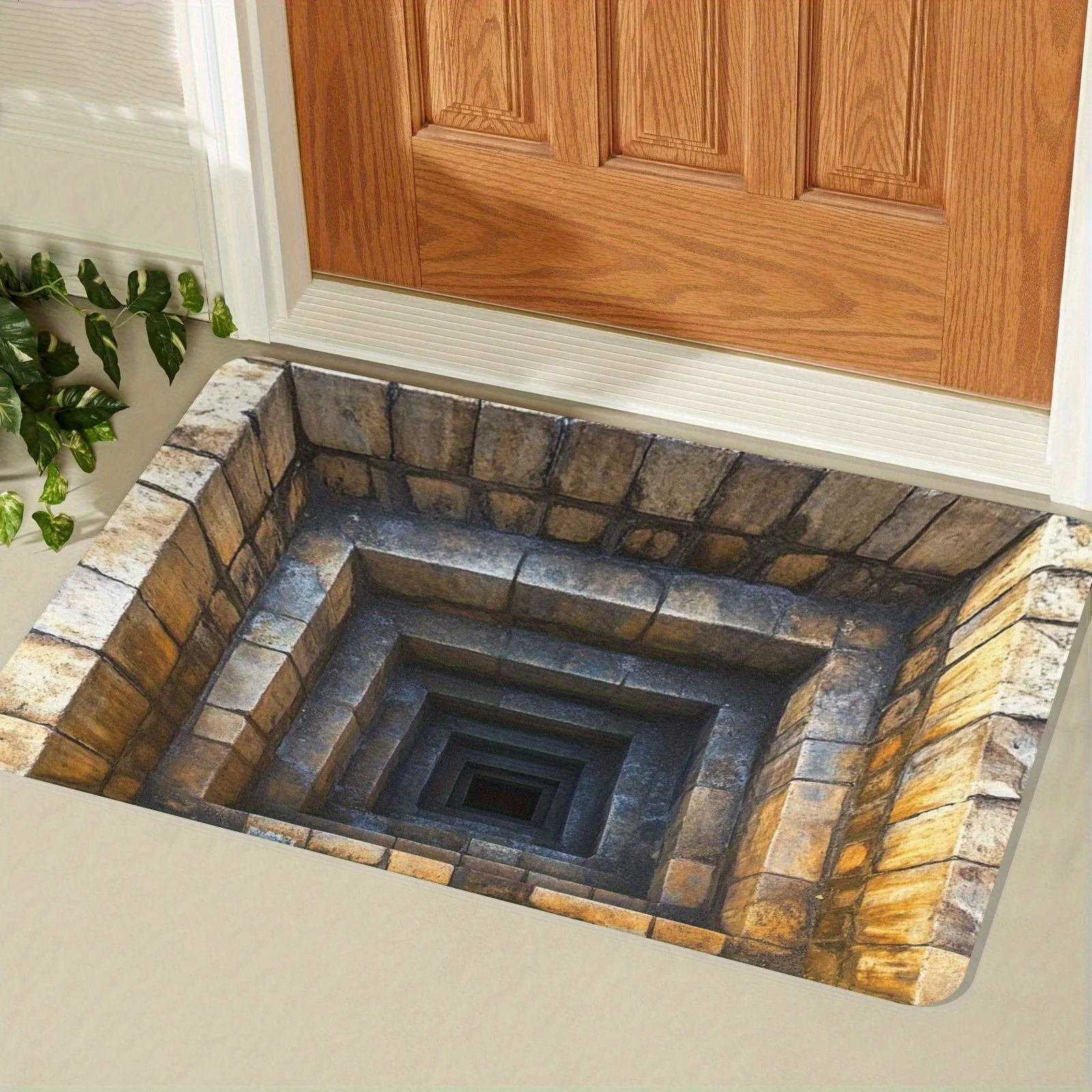 Optical Illusion Door Mat for Indoor/outdoor Use Entrance, Bedroom or Laundry Room Decoration Doormat, Housewarming Gift