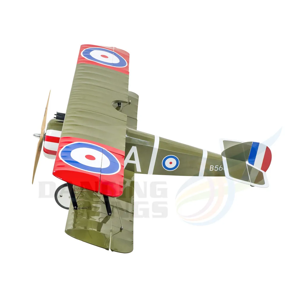 DW Hobby 1.2M Sopwith Camel 1:7 ARF - Pre-built WWI Biplane Balsa Kit w/Motor ESC Option