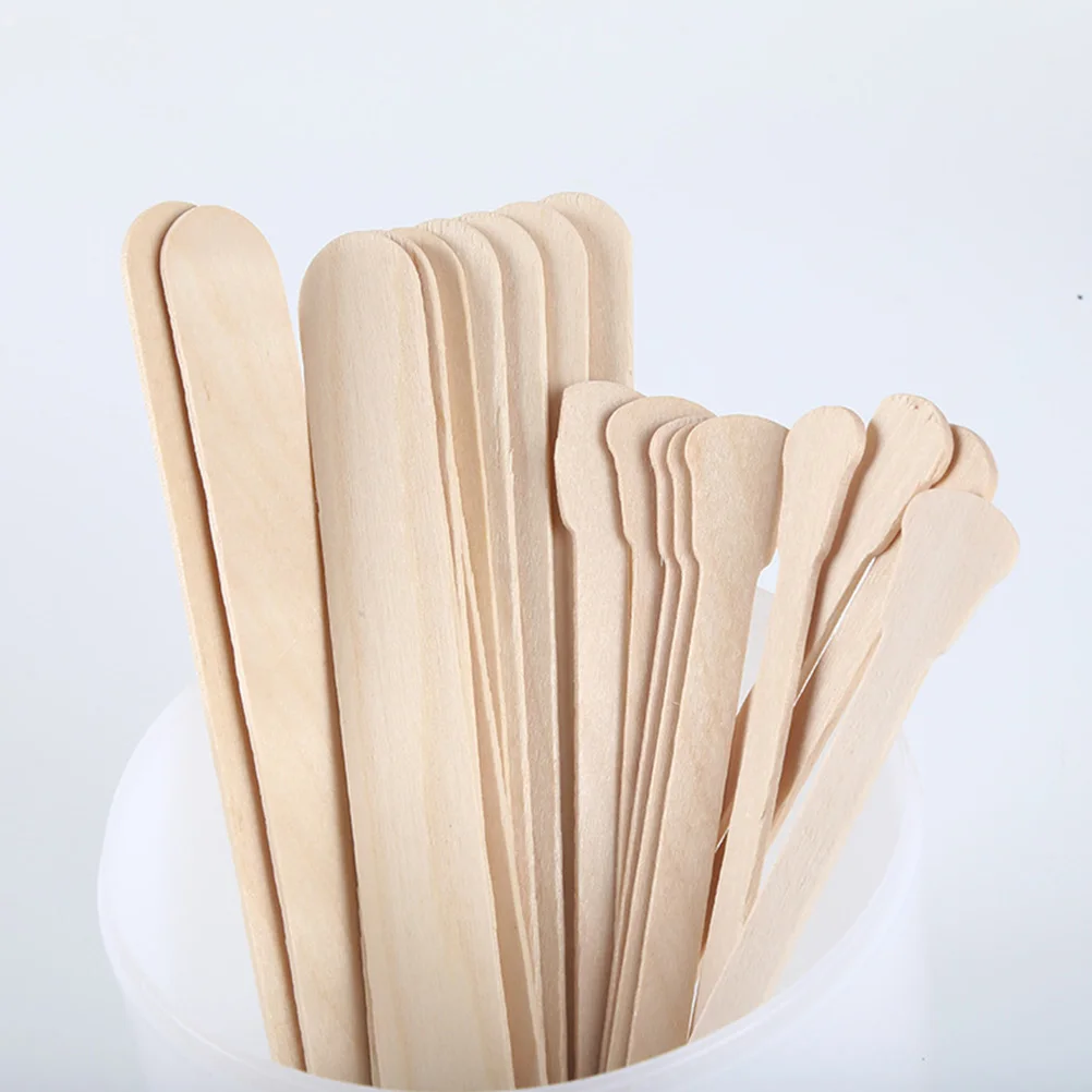 

100pcs Sticks Wooden Spatulas Hair Removal Tools Face Body Household Waxing Stick Waxing Professional Wax Scrapping Tool