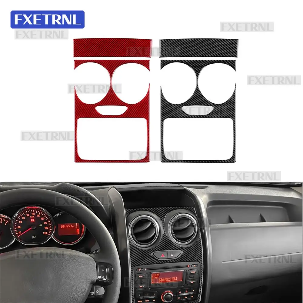 

Настоящая мягкая наклейка из углеродного волокна для Dacia Duster 2014 2015 2016 2017 2018, LHD RHD, автомобильная отделка центрального экрана управления, аксессуары