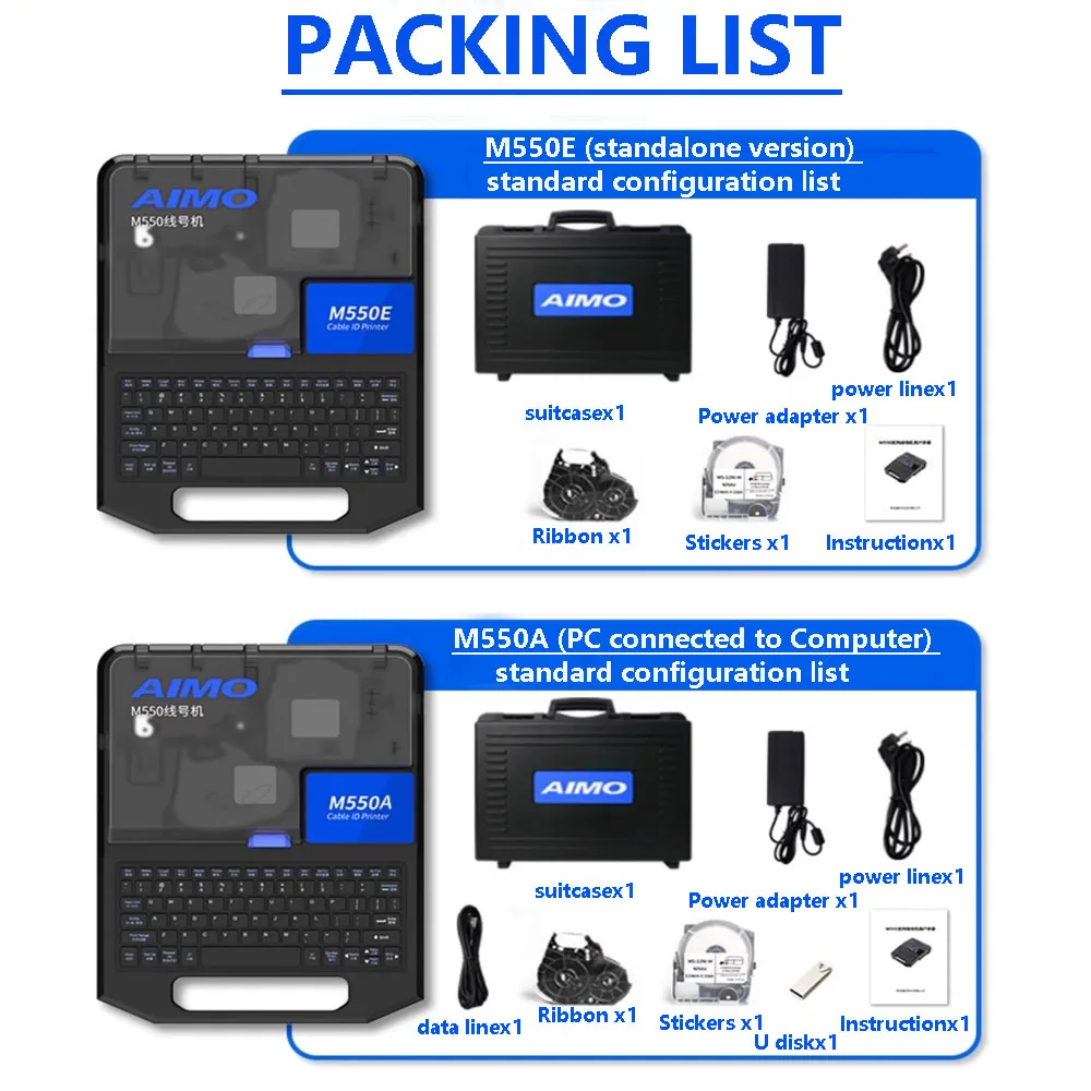 2024 new Label Marker Thermal Printer M550A USB interface(give)USB flash drive for PVC TUBE Label paper printing typewriter