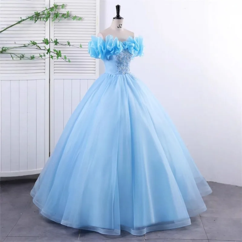 Feminino novo um ombro flor sexy vestido de noite elegante emagrecimento banquete desempenho estilo longo grande pingente puff saia