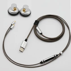 USBC to MMCX Wired Earphone Upgrade Cable Super Bass Headphones Decoding chip 5686 for Huawei Samsung Xiaomi TYPEC Headphones