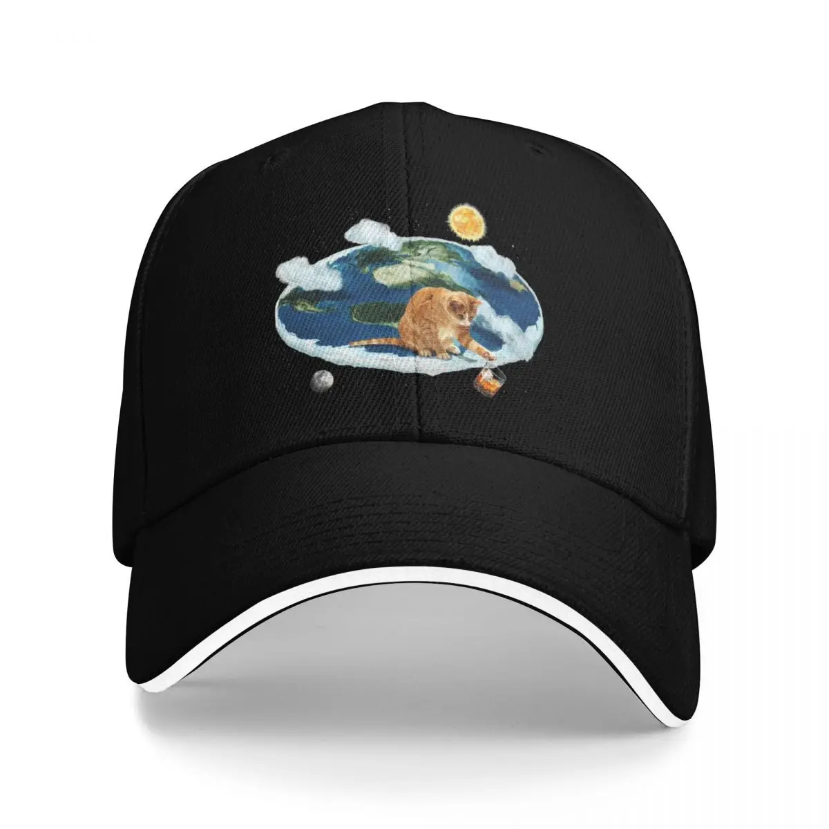 

If the Earth was flat, Cats ... Baseball Cap Fishing cap Streetwear Man Women's