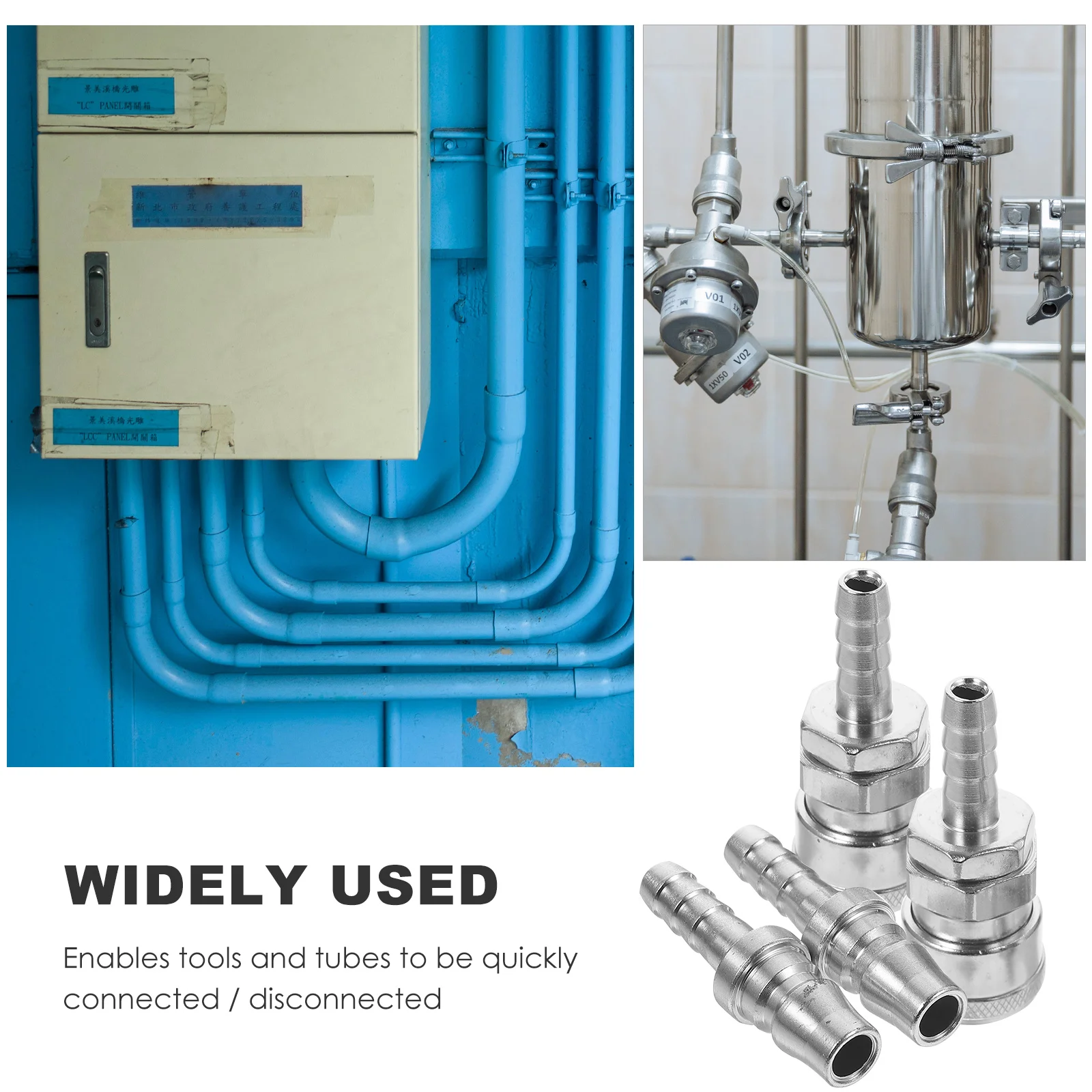 

2 pcs Pneumatic Straight Reducer Hose Connector Air Tools Accessories Durable Pneumatic Straight Connectors Steel Zinc Alloy