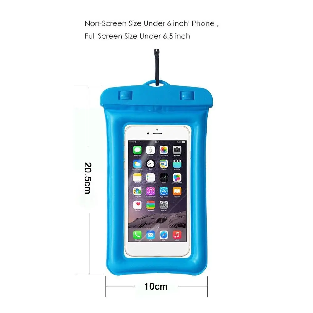 Fashion Swimming Floating Airbag Phone Bags Touchscreen Shockproof Underwater Pouch Transparent Waterproof Phone Cover