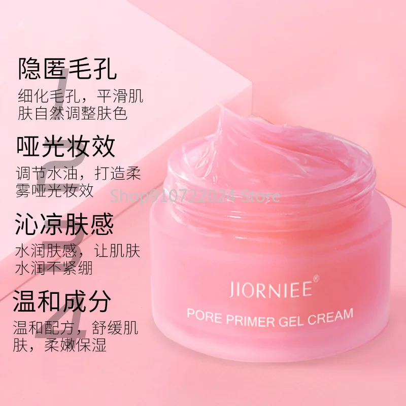 2 bottiglie Primer per pori Gel Pre-trucco correttore per la pelle delicata Primer per pori invisibile crema Gel cura della pelle manutenzione sbiancante