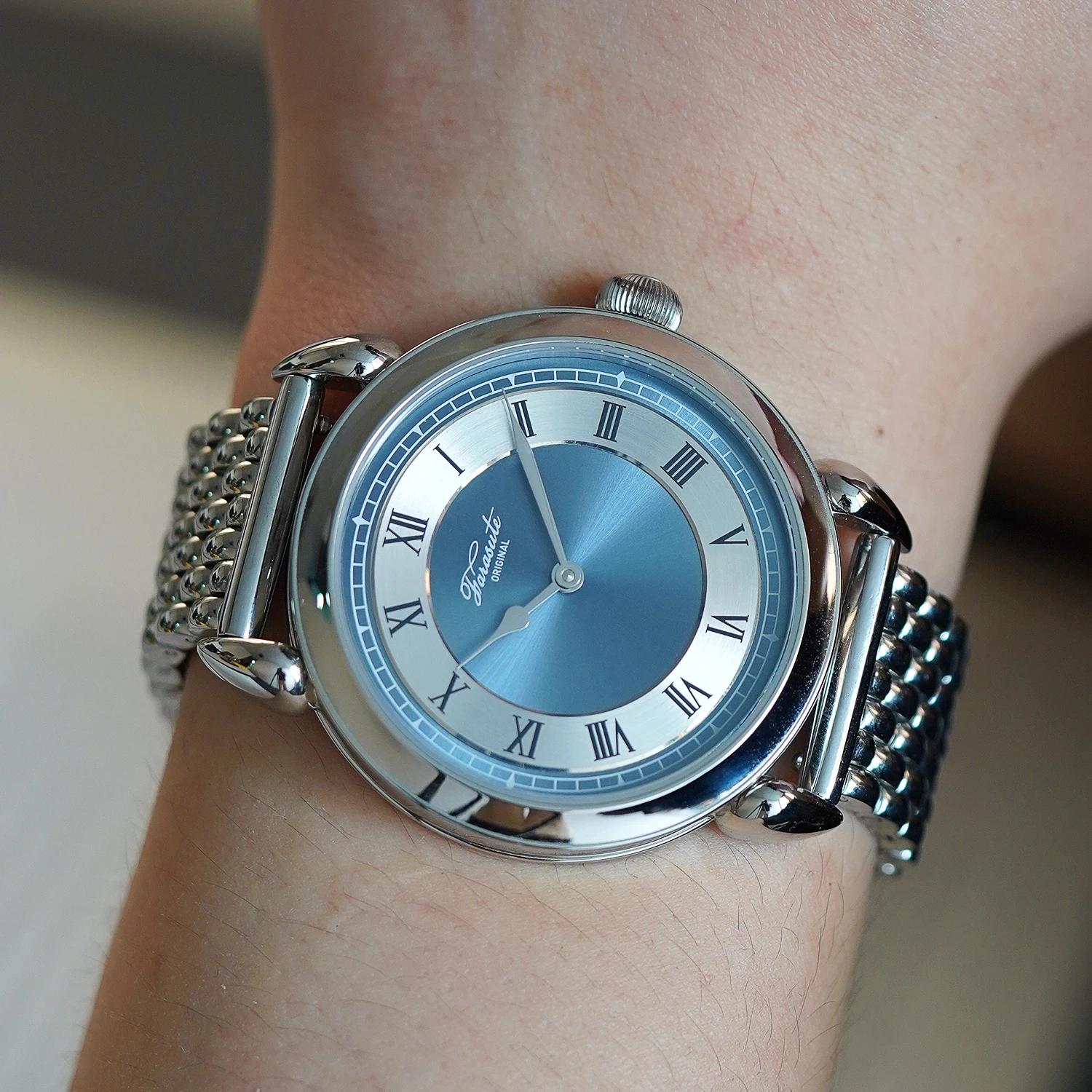 Reloj Automático FARASUTE para hombre, reloj de pulsera mecánico de lujo de 40mm, esfera esmaltada con espejo de zafiro ultrafino, Mini Rotor