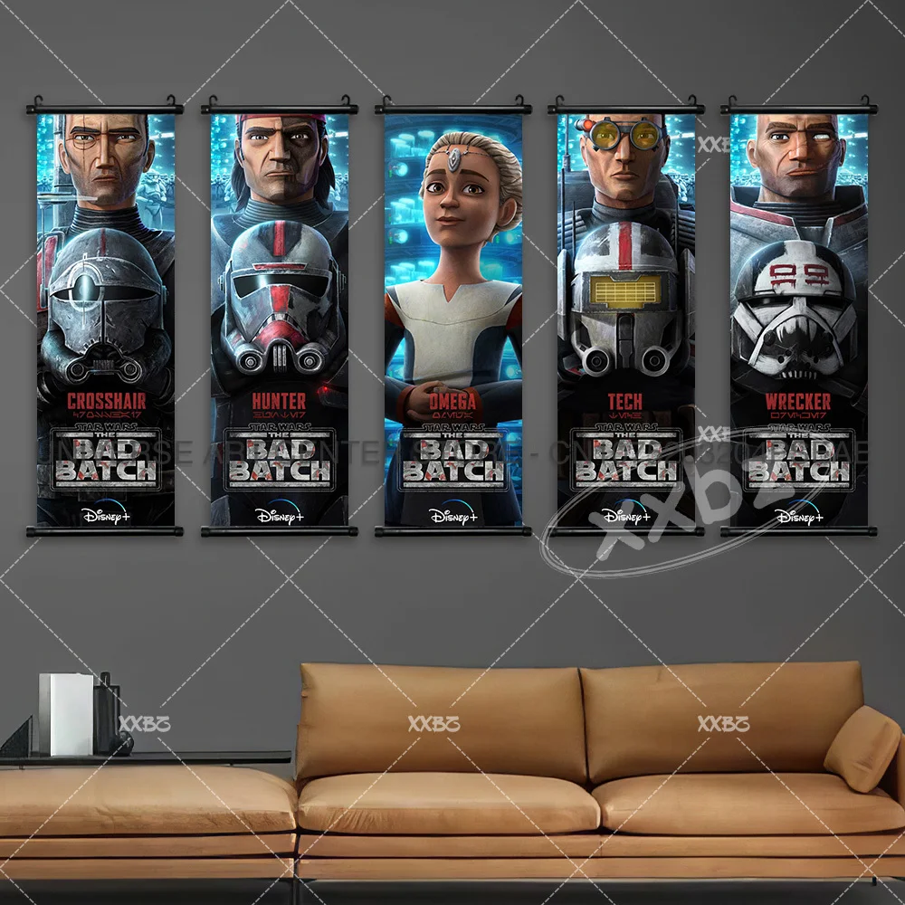 Star Wars: The Bad Batch Poster Hunter Hanging Painting Wrecker Wall Art Lama Su Scrolls Picture Omega Wallpaper Home Decoration