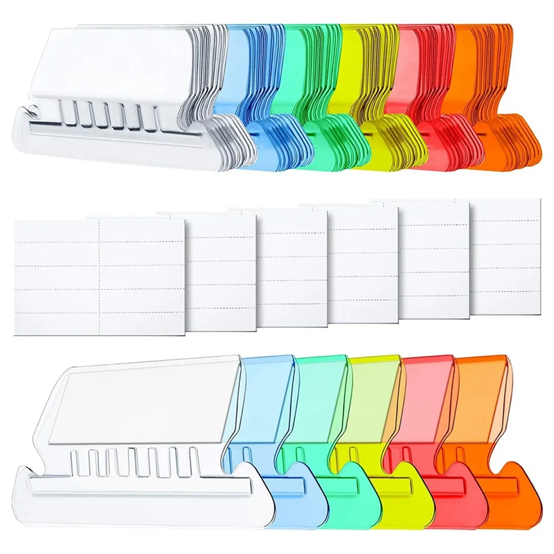 

EF-120 Piece Hanging Folder Tabs And Inserts For Quick Identification Of Hanging Files, Easy To Read, Plastic Hanging File Inser