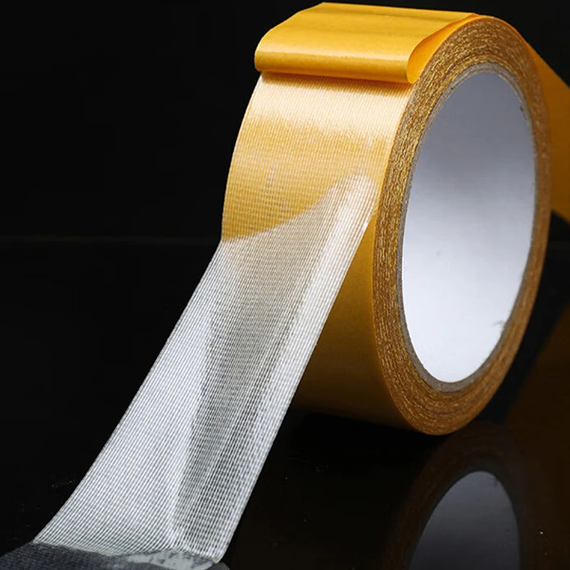 Cinta adhesiva de doble cara de fijación súper fina, malla translúcida resistente, impermeable, sin rastro, potente cinta para alfombras de rejilla