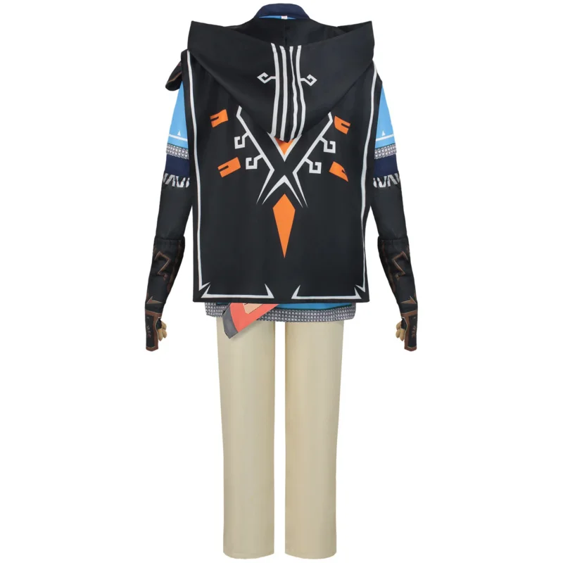 Game Link Cosplay Costume for Men Cloak T-Shirts Pants Uniform Accessories Anime Halloween Carnival Party Clothes