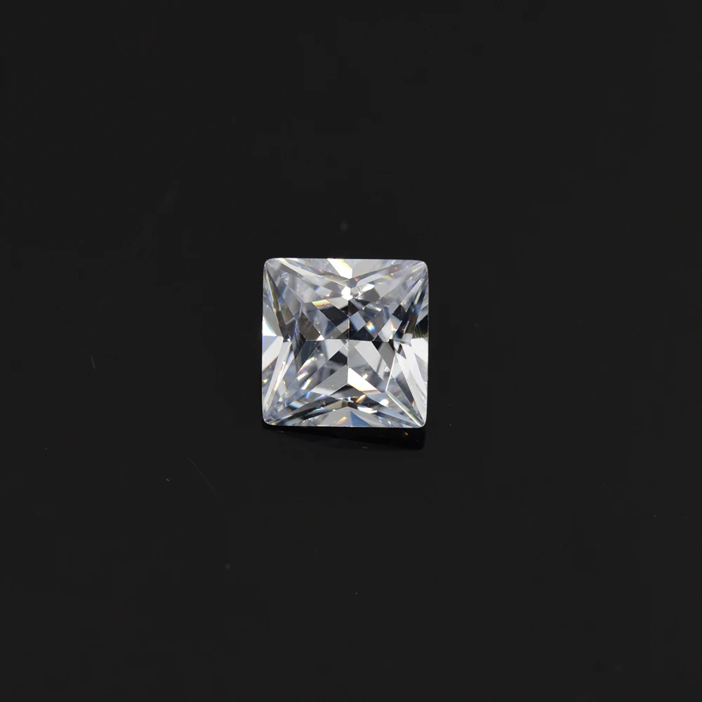 Princess Cut White 1.25x1.25~14x14mm Square Shape CZ Stone Synthetic Gems Cubic Zirconia For Jewelry 5A Brilliant