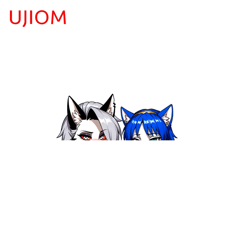 UJIOM Furry Censorship Loona Girl Wall Sticker Fashion Novelty Interesting Unique Scratch Proof Decal Trunk Wardrobe Decor