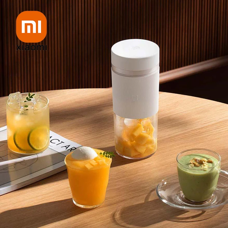 عصارة XIAOMI MIJIA المحمولة الأصلية 2 ، 300 مللي كوب عصير كهربائي لاسلكي خلاط عصائر صغير ماكينة صنع العصير الطازج