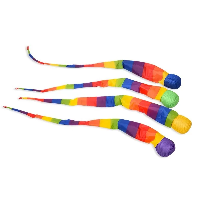 Rainbow Tail Ball eco-friendly tessuto Sandbag Meteor Ball Safe Catch Tail Ball scuola materna allenamento sensoriale giocattolo morbido per bambini