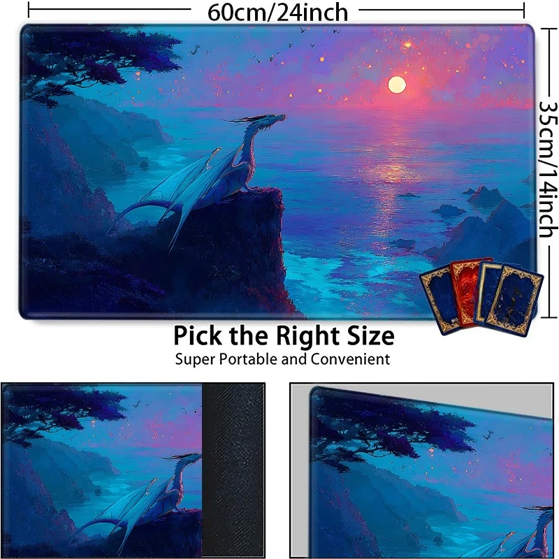 Tyrannosaurus Ridge Ocean View Game Mat, a non-slip and durable game mat, suitable for CCG, TCG, RPG games and home decoration