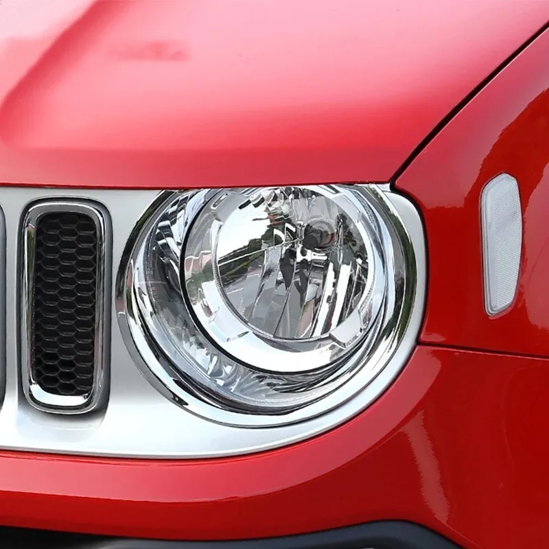 

Accessories Headlights Eyebrow Eyelids Chrome Cover Trim Tail Lights Lamps Decoration For Jeep Renegade 2015-2018