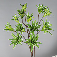 83cm Large Artificial Lily Plants Branch Tropical Tree Leaves Fake Bamboo Leaves Real Touch Magnolia Foliage for Home Wedding
